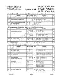 IRGSL14C40LPBF Datasheet Page 2