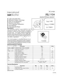 IRL1104 Datasheet Cover