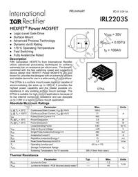 IRL2203STRR Datasheet Cover