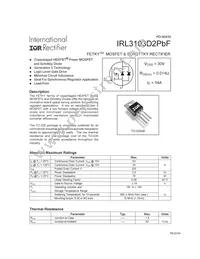 IRL3103D2PBF Datasheet Cover