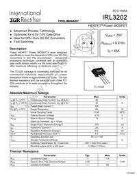 IRL3202L Datasheet Cover