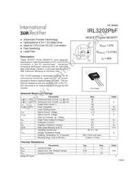 IRL3202PBF Datasheet Cover