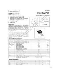 IRL3302PBF Datasheet Cover
