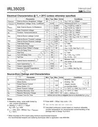 IRL3502STRR Datasheet Page 2