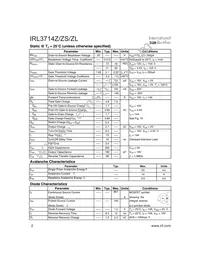 IRL3714ZSTRL Datasheet Page 2