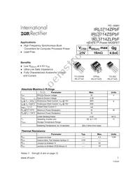 IRL3714ZSTRLPBF Datasheet Cover