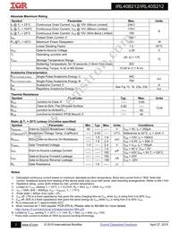 IRL40S212 Datasheet Page 2