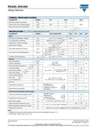 IRL620 Datasheet Page 2