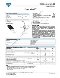 IRLI540G Datasheet Cover