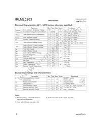 IRLML5203 Datasheet Page 2