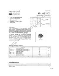 IRLMS2002TR Datasheet Cover