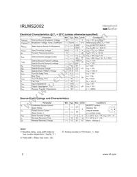 IRLMS2002TR Datasheet Page 2