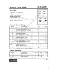 IRLR210ATF Datasheet Cover