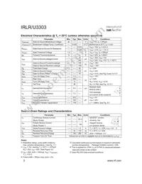 IRLR3303TRR Datasheet Page 2