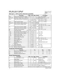 IRLR8113TRLPBF Datasheet Page 2