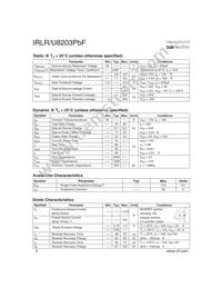 IRLU8203PBF Datasheet Page 2