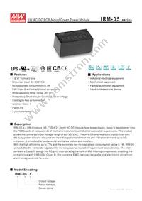 IRM-05-3.3 Datasheet Cover