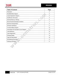 IRS2092SPBF Datasheet Page 2