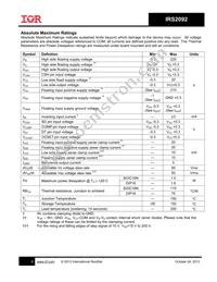 IRS2092SPBF Datasheet Page 6