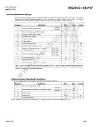 IRS2540STRPBF Datasheet Page 3