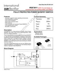 IRSF3011LTR Datasheet Cover