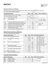 IRSF3011LTR Datasheet Page 2