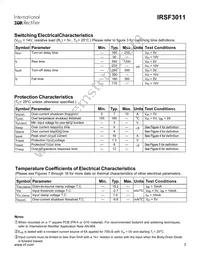 IRSF3011LTR Datasheet Page 3