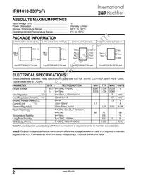 IRU1010-33CSPBF Datasheet Page 2