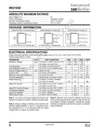 IRU1030CMTR Datasheet Page 2