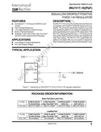 IRU1117-18CYTR Datasheet Cover