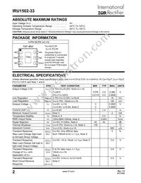 IRU1502-33CHTR Datasheet Page 2