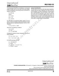 IRU1502-33CHTR Datasheet Page 9