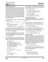 IRU3011CWTR Datasheet Page 9
