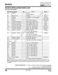 IRU3018CWTR Datasheet Page 16
