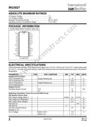 IRU3027CWTR Datasheet Page 2