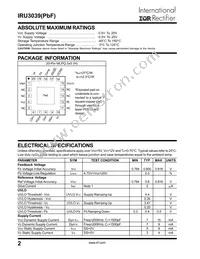 IRU3039CHTR Datasheet Page 2