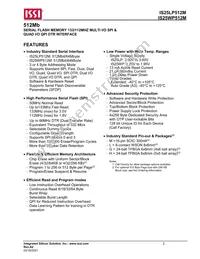 IS25LP512M-RHLE Datasheet Page 2