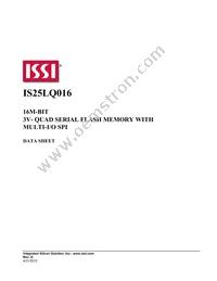 IS25LQ016-JBLE Datasheet Cover