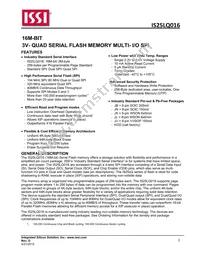 IS25LQ016-JBLE Datasheet Page 2