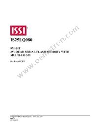 IS25LQ080-JNLE-TR Datasheet Cover