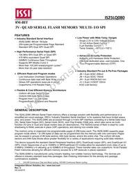 IS25LQ080-JNLE-TR Datasheet Page 2