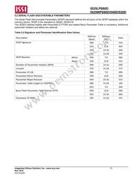 IS25WP080D-JKLE-TR Datasheet Page 13
