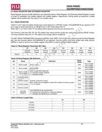 IS25WP080D-JKLE-TR Datasheet Page 22