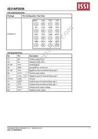 IS31AP2036-QFLS2-TR Datasheet Page 3
