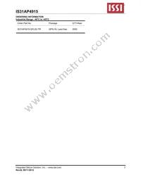IS31AP4915-QFLS2-TR Datasheet Page 3