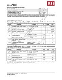 IS31AP4991-SLS2-TR Datasheet Page 5