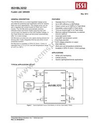 IS31BL3232-DLS2-TR Datasheet Cover