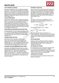 IS31FL3216-QFLS2-TR Datasheet Page 14