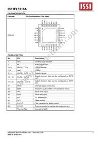 IS31FL3216A-QFLS2-TR Datasheet Page 3