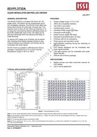 IS31FL3732A-QFLS2-TR Datasheet Cover